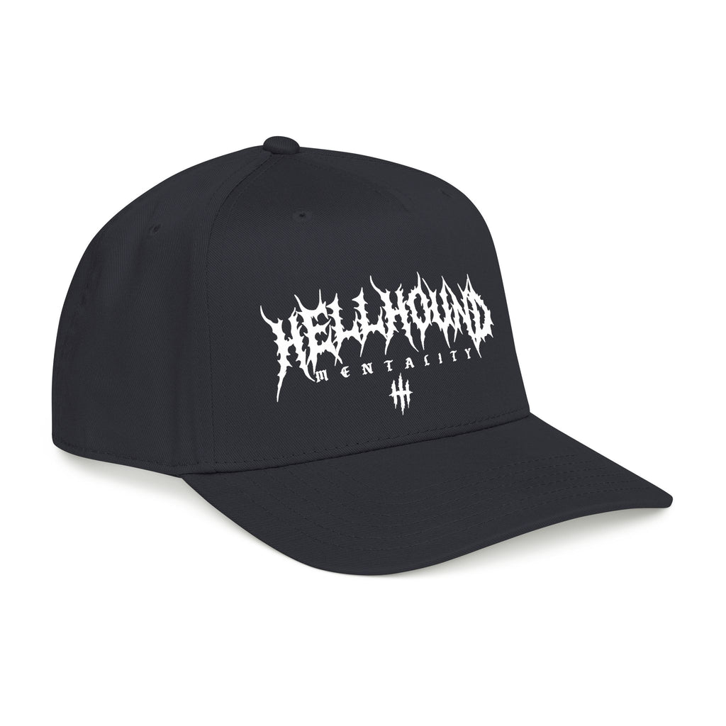 Hellhound Mentally Baseball Cap — Gothic Dog Skull Trucker Cap