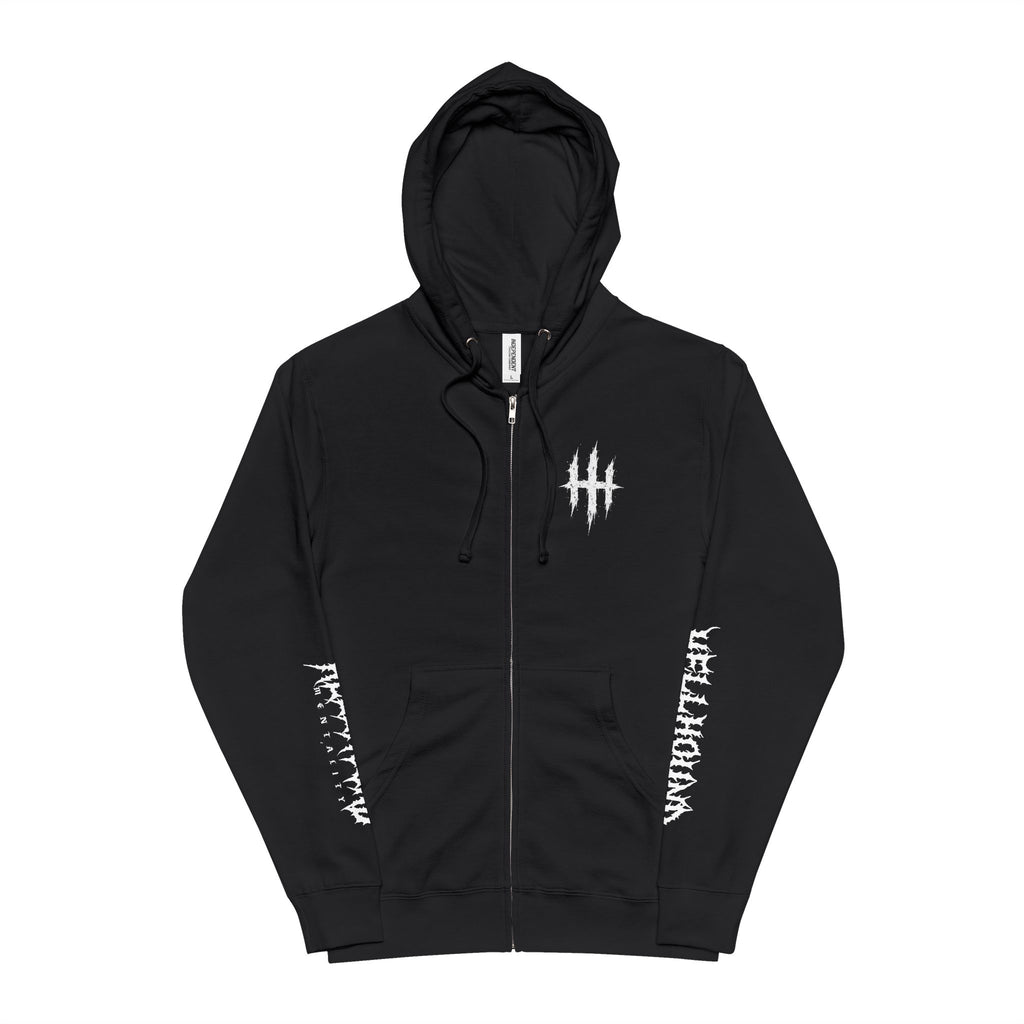 Hellhound Graphic Hoodie — Gothic Mythical Dog Zip-Up